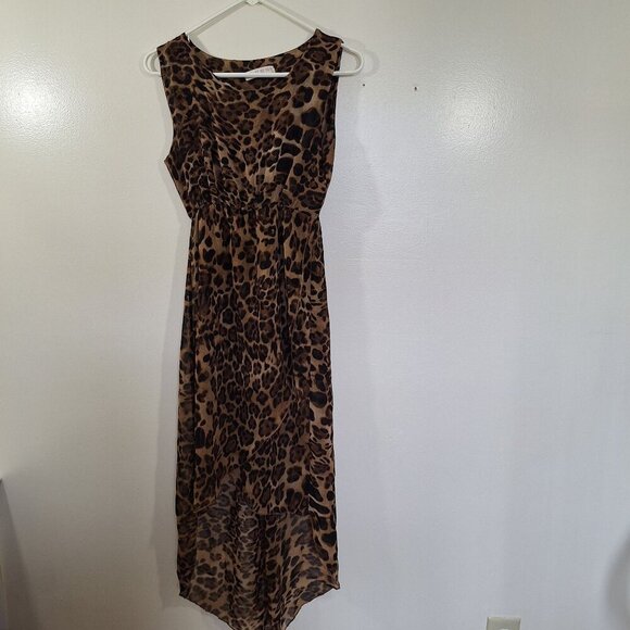 heramay Dresses & Skirts - Heramay high low leopard print sleeveless dress